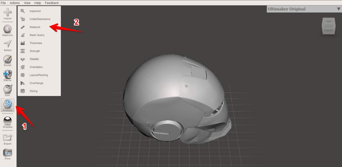 How to 3D Print an Iron Man Helmet -Taking Measurements of Iron Man Helmet on Meshmixer - 3D Printerly