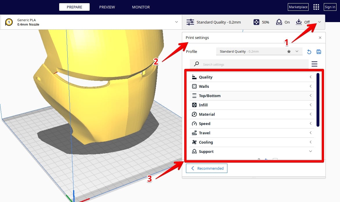 How to 3D Print an Iron Man Suit - Print Settings - 3D Printerly